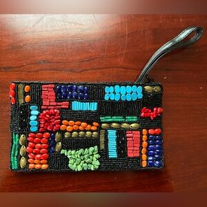 NWT | Sorpresa! Multicolor Beaded Wristlet Clutch